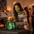 thumbnail image 7 of Hovilon Glow in The Dark Skeleton Pumpkin Half Body Statue, Lifelike Tree Bark Resin Groundbreaker Decor, Outdoor Yard Garden Spooky Prop for Halloween Party, Neon Green Luminous Holiday Ornament, 7 of 7