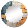 thumbnail image 2 of Designart "Quilted Paper II" Abstract Round Wall Mirror - Modern Oval Printed Decorative Oversized Mirror - Multiple Color Options, 2 of 4