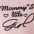 thumbnail image 4 of TOWED22 Newborn Infant Girl Fall Winter Outfits 3 Pcs Clothing Set Long Sleeve Round Neck Graphic Romper Jumpsuit Floral Pants Headband Bodysuit Set(Pink,9-12 M), 4 of 7