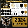 Graduation Decorations Class of 2024 Black Gold Grad Party Supplies