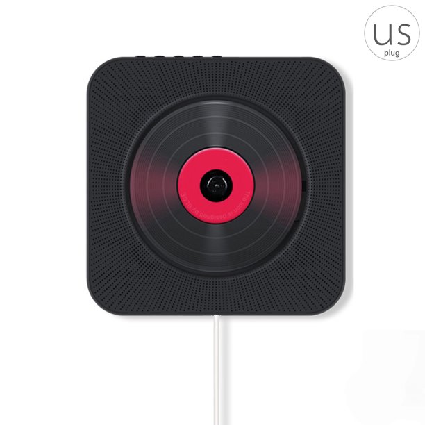 Reproductor de CD Bluetooth montado en la pared Interruptor de tirón de alta fidelidad inalámbrico Altavoz Kit de control remoto Caja de sonido Enchufe de EE. UU. Inevent DZ6645-09