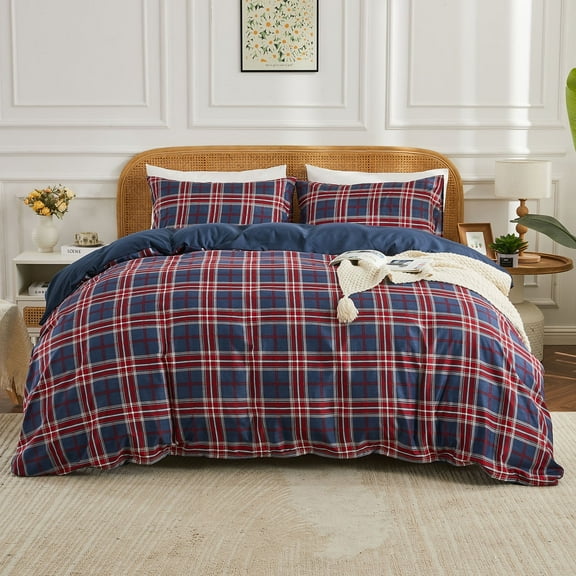 Gogreen King Duvet Cover Set, Soft & Breathable Microfiber 3 Pieces King Bedding Sets, Pattern King Comfy Duvet Cover Set, with Zipper Closure (King)