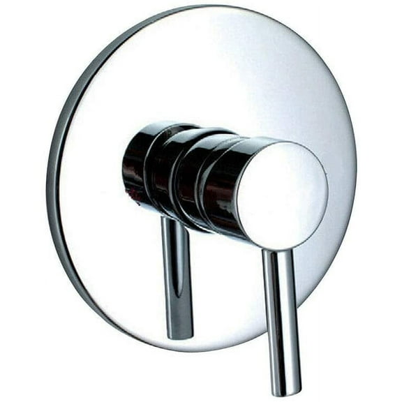 Hot and Cold Water Mixing Valve for Shower Wall Mounted Bathroom 1/2” Round Shower Mixer Faucet Control Valve Silver