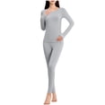 thumbnail image 3 of Fewfanhot 2 Piece Sets for Women Silk Long Underwear Long Thermal Underwear Sets Cold Weather Base Layer, 3 of 6