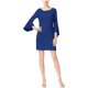 thumbnail image 2 of INC Vestido acampanado con mangas acampanadas para mujer, azul, grande I-N-C Alinear, 2 of 2