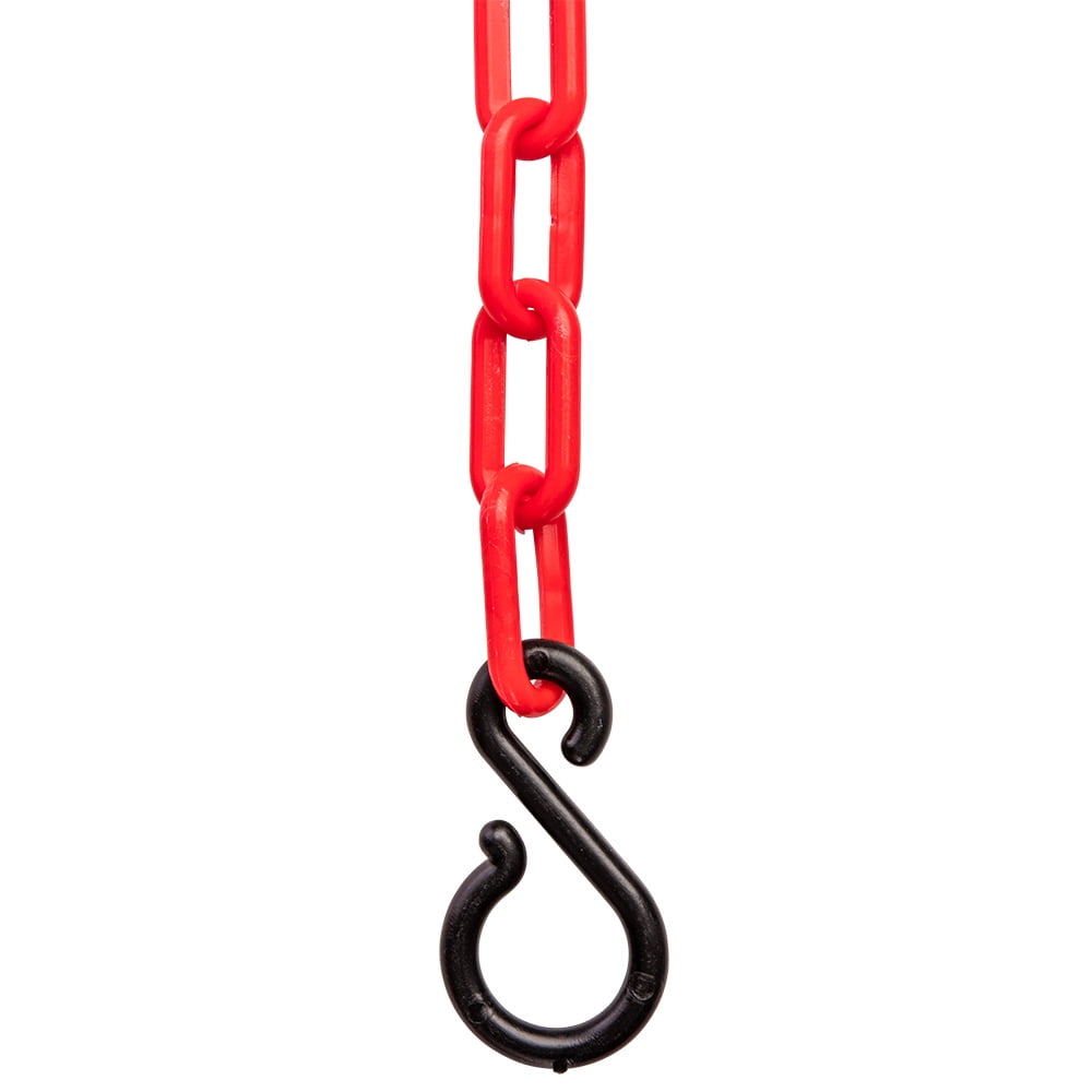 US Weight Chainboss 2" x 500' Red Plastic Safety Chain with SunShield UV Resistant Technology