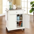 thumbnail image 6 of STAINLESS STEEL TOP PORTABLE KITCHEN CART/ISLAND IN WHITE FINISH, 6 of 7