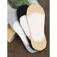 thumbnail image 2 of Deago 3 Pairs No Show Socks Women Nylon Ultra Low Cut Non-Slip Thin Liner Socks Invisible Hidden Socks for Flats (Black), 2 of 9