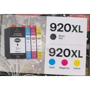 Compatible Ink Cartridge Replacement for HP 920 XL 920XL ( Black,  Cyan,  Magenta,  Yellow, 4 Combo Pack) to use with HP Officejet 6000 6500 6500A 7000 7500A 7500