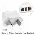 thumbnail image 1 of 1-100 Uds 4,0/4,8mm adaptador de enchufe de la UE UE EE. UU. Israel a Euro KR BR Brasil convertidor de enchufe adaptador de corriente de viaje americano enchufe Tan Jianjun unisex, 1 of 2