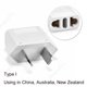 thumbnail image 1 of 1-100 Uds 4,0/4,8mm adaptador de enchufe de la UE UE EE. UU. Israel a Euro KR BR Brasil convertidor de enchufe adaptador de corriente de viaje americano enchufe Tan Jianjun unisex, 1 of 2