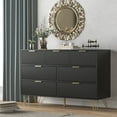 thumbnail image 2 of FURNIWAY Dresser for Bedroom, Black Bedroom Dresser with 7 Drawers, Modern Wide Dresser with Gold Pulls, 2 of 9