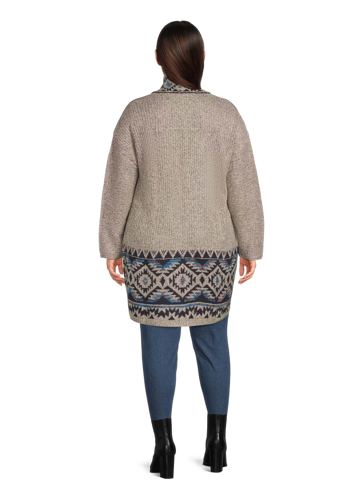 Valerie Stevens Long Sleeve Open Front Duster (Women's Plus)