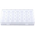 thumbnail image 1 of Clear Plastic 28 Slots Adjustable Shelf Medicine Pill Jewelry Storage Organizer Box Container, 1 of 5