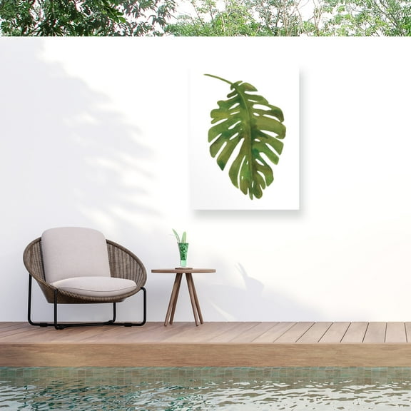 Wild Apple Portfolio 'Tropical Palm Paint' Outdoor Canvas