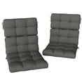 thumbnail image 1 of Outsunny Coussin de Chaise d'Extérieur avec Attaches, Capitonné à Boutons pour Jardin, Gris, 1 of 10