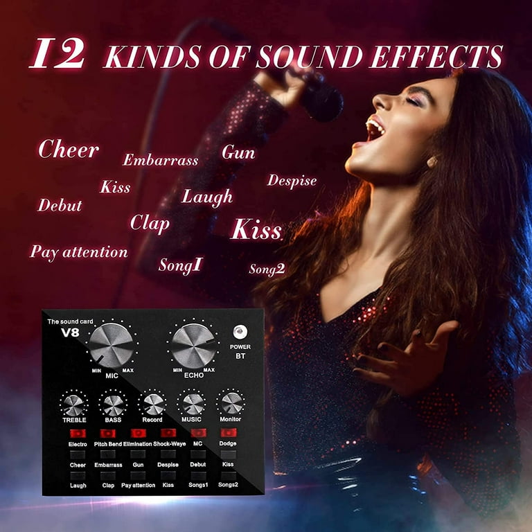 Podcast Microphone Bundle with Sound Card for YouTube, TikTok Live