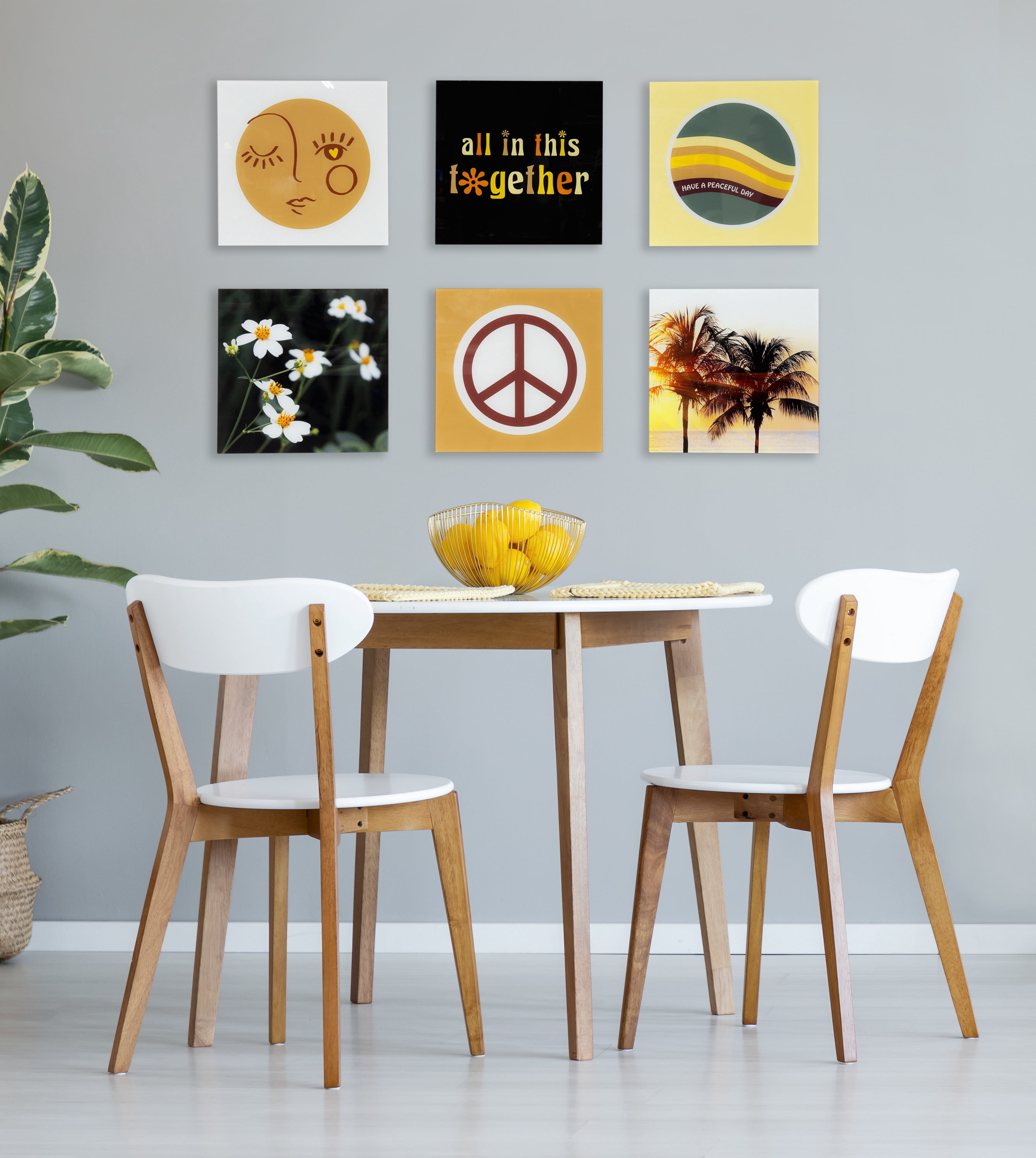 Kate and Laurel Motivational Painting, 10 in x 10 in, 6-Pieces