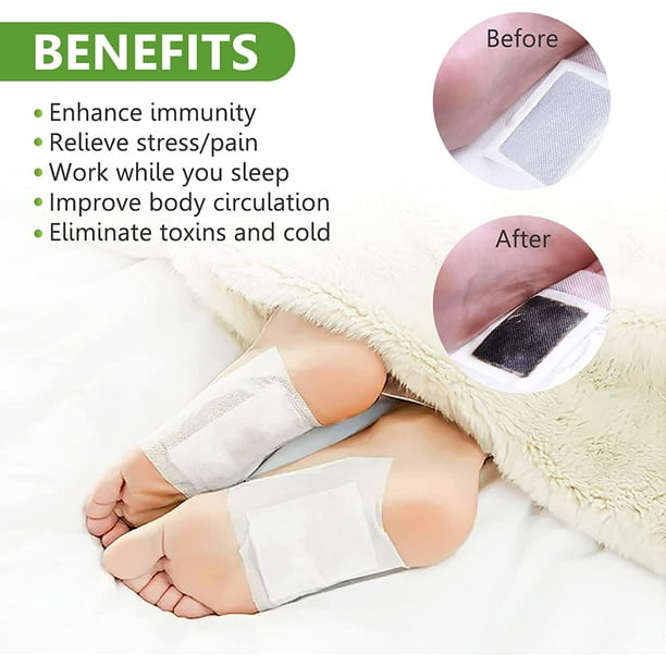 Deep Cleansing Foot Pads Detox Foot Pads 50Pcs for Remove Body Toxins Pain Relief Better Sleep Odor Elimination Foot and Body Care Herbal Detox Foot