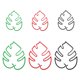 thumbnail image 3 of 3 juegos de soportes para plantas Monstera, con forma única de Monstera, para plantas de exterior e interior., 3 of 5