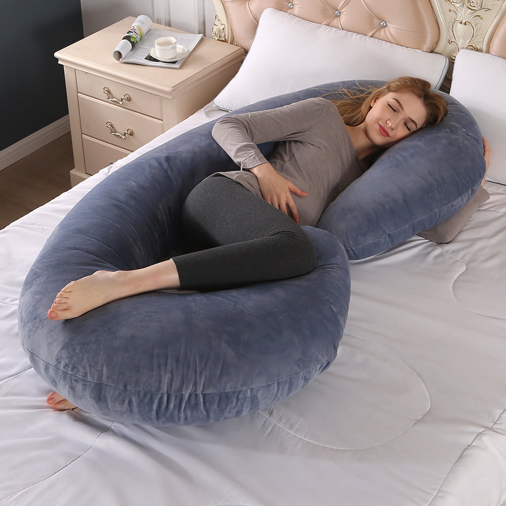 U Shaped Pregnancy Pillow Full Body Pillow Maternity Baby Support Belly 140*80cm 