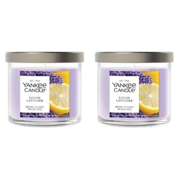 Yankee Candle Small Tumbler Scented Single Wick Jar Candle, Lemon Lavender, 4.3 oz (Pack of 2)