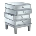 thumbnail image 4 of Home Square End Table in Mirrored Glass and Silver Wood Finish - Set of 2, 4 of 6