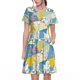 thumbnail image 1 of Easygdp Cute Poodle Dog para Vestido Transpirable de Mujer, Vestido Suelto de Manga Corta con Pliegues y Bolsillos para el Verano, 1 of 6