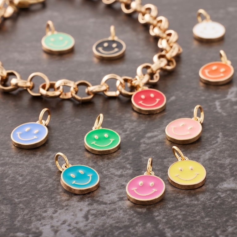 Enamel Smiley Face Charm Mix by Bead Landing - Charms for DIY