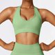 thumbnail image 5 of Ropa interior deportiva para mujer, ropa interior deportiva de alto soporte, fruncida, para Fitness, gimnasio, cuello colgante, Top de Yoga, ropa de entrenamiento con realce, ropa deportiva de realce, 5 of 5