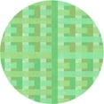 thumbnail image 1 of Ahgly Company Tapis Rond Lavable en Machine Intérieur Vert Jade Transitionnel, 3 Pieds Rond, 1 of 7