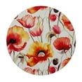 thumbnail image 2 of JEUXUS  Watercolor Flower Tablecloth, Shaded Large Poppy and Tulip Flower Painting Spring Blooms Season, Dining Room Kitchen Table Cover,  Orange White, 2 of 7