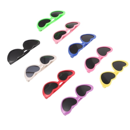 HONMEET Heart-Shaped Pet Sunglasses Uv Protection Lightweight for Small Dogs