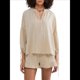 thumbnail image 1 of Conjunto de Dos Piezas para Mujer: Top de Larga con Lazo y Bóxer con Volantes Conjunto Informal A Juego Caqui M, 1 of 9