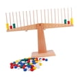 thumbnail image 1 of Balanza de madera para contar, juguetes de matemáticas, juguete para la percepción visual, Montessori Cuentas de arco iris, 1 of 9