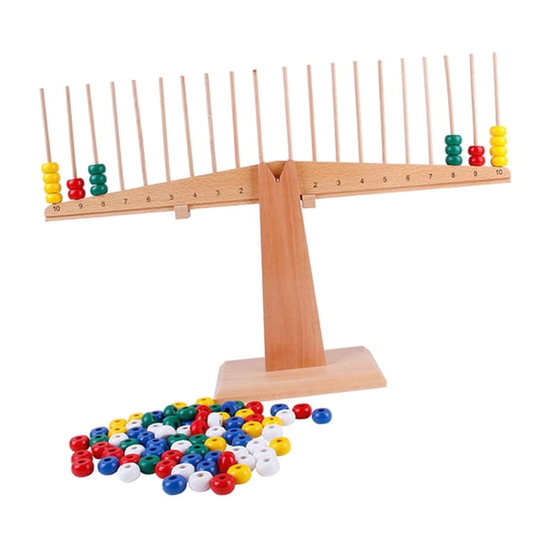 Juguetes de conteo de equilibrio Montessori Juguete educativo Actividades de aprendizaje Juegos de matemáticas Cuentas de arco iris