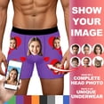 thumbnail image 2 of KHONTS Men's Personalized Boxers Husband Boyfriend Funny Boxers for Men Valentine's Day Birthday for Him Purple S, 2 of 8