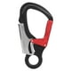 thumbnail image 3 of Clip de mosquetón, gancho de presión de doble bloqueo, resistencia de 35kN, uso versátil, gancho de presión de resorte de aleación de aluminio para Negro, 3 of 8