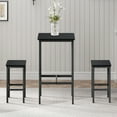 thumbnail image 6 of Square Bar Table,Small Kitchen Dining Table,Cocktail Table,High Top Pub Table for Party,Sturdy Metal Frame,Space-Saving Narrow Table for Living Room, Kitchen, Bar, Classic Black, 6 of 6
