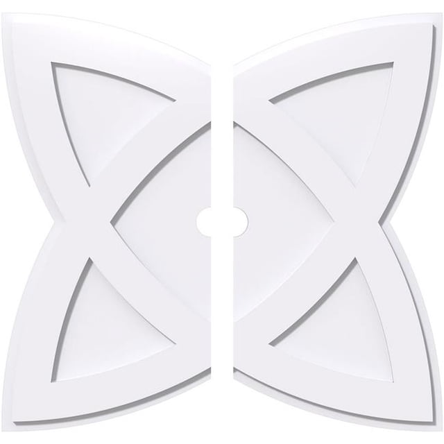 Ekena Millwork CMP28CM2-02000 28 in. OD x 2 in. ID Square Cosmo Architectural Grade PVC Contemporary Ceiling Medallion - 2 Piece