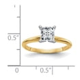 thumbnail image 2 of 14k Yellow Gold 1/2ct. 4.5mm Princess Moissanite Solitaire Engagement Ring Size 7.5, 2 of 3