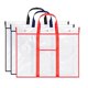 thumbnail image 1 of Paquete de 3 Bolsas Grandes para Guardar Carteles, Soporte para Tablón de Anuncios, Carpeta de PVC para Arte con Bolsillo, Organizador de Portafolios de Arte Transparente, 1 of 5