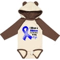 thumbnail image 3 of Inktastic Colon Cancer Ribbon Hero in My Life Boys or Girls Long Sleeve Baby Bodysuit, 3 of 5