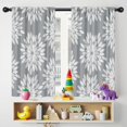 thumbnail image 5 of Blackout Kids Curtains,Gray and White Floral Pattern Childrens Insulated Curtains Set Of 2,Bedroom Essentials,Toddler Room Decor 42x54in(106x137cm), 5 of 5