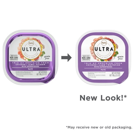 NUTRO ULTRA ADULT WET DOG FOOD, CHICKEN, LAMB & WHITEFISH WITH SUPERFOODS, (24) 3.5 OZ. TRAYS