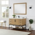 thumbnail image 6 of Wildy 48" Single Bathroom Vanity Set in Washed Oak with Grain White Composite Stone Countertop with Mirror, 6 of 8