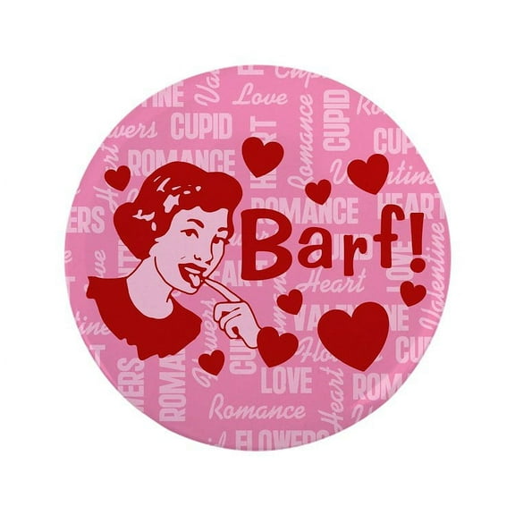 CafePress - Hearts And Romance Barf 3.5 Button - 3.5" Button