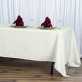 thumbnail image 2 of BalsaCircle 72" x 120" Premium Polyester Rectangular Tablecloth Table Linens Ivory, 2 of 4