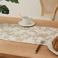 thumbnail image 5 of 100% Cotton French Pastoral Table Runners, 13x36 Inch Brown Farmhouse Table Runners 36 Inches Long, Vintage Flowers Print Home Decors, 5 of 6