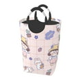 thumbnail image 1 of DouZhe 50L Rectangular Laundry Basket, Cartoon Rabbit Girl Prints Waterproof Foldable Laundry Hamper with Aluminum Handles, 1 of 6